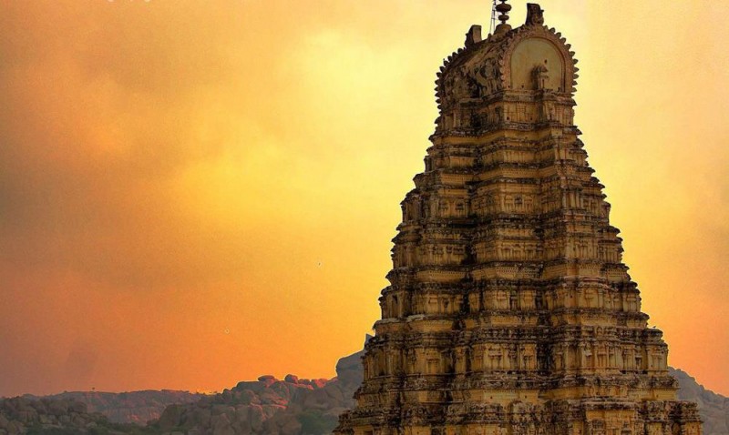 High and Above at Virupaksha Temple, Hampi