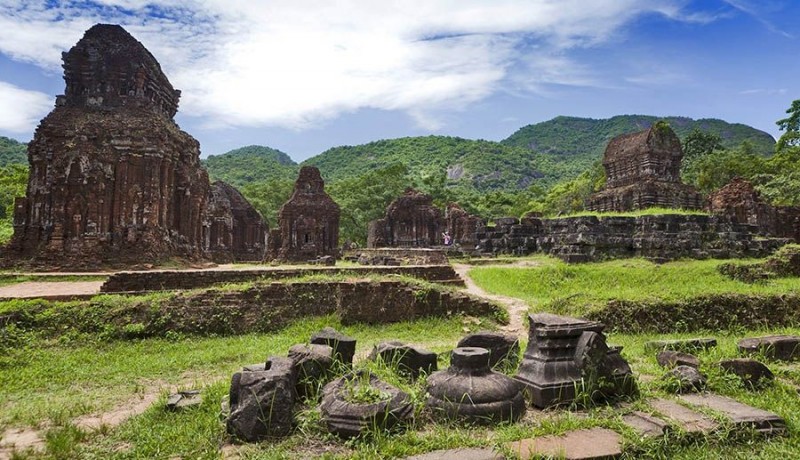 Ruins of My Son Sanctuary, a Hindu temple in Vietnam