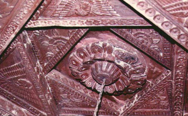 Lotus Flower from the Mandapa ceiling of Chamunda Devi temple