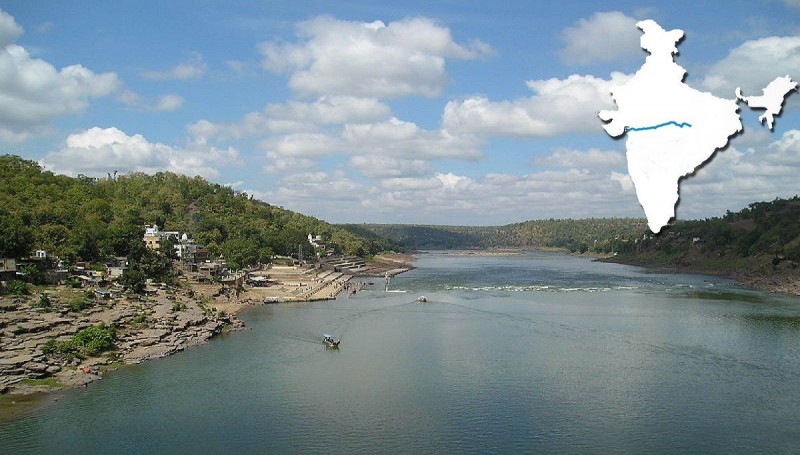 Narmada river in Omkareshwar