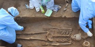 four Human Skeletons found in Rakhigarhi, Harappan site in Haryana