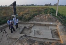 four Human Skeletons found in Rakhigarhi, Harappan site in Haryana