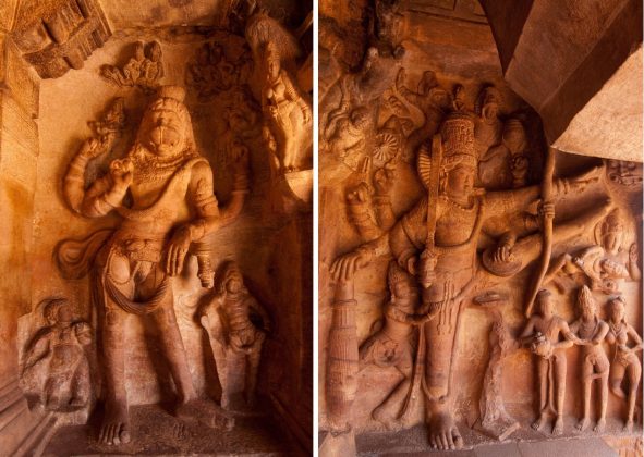 Badami Caves Carings