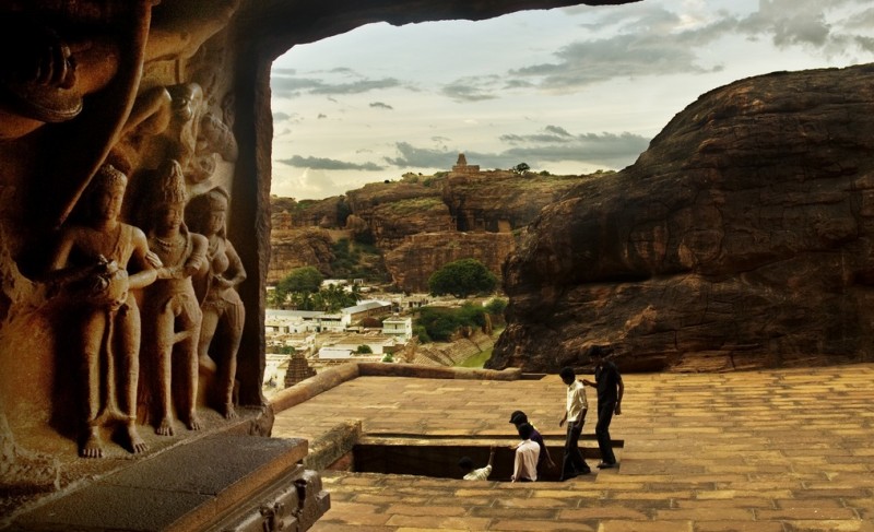 Badami Cave 3 looking outwards