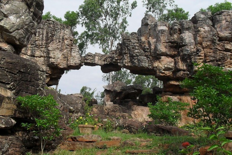 Natural stone arch in tirumala
