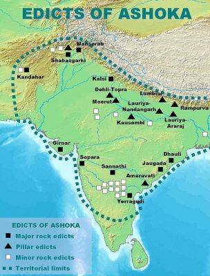 Distribution of the Edicts of Ashoka
