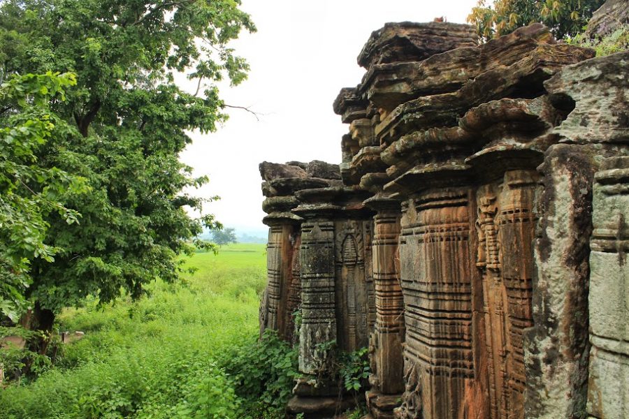 Ruins of ancient Hindu Temple at Manthani, Telangana, India