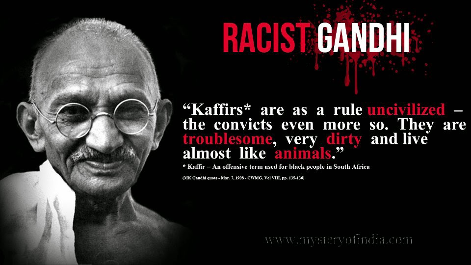 Anti-black quotes of Gandhi