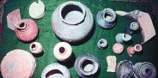 Artefacts unearthed during an excavation at Kolkata