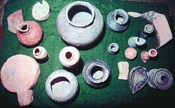 Artefacts unearthed during an excavation at Kolkata