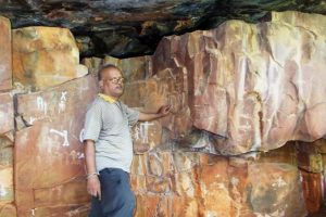 Rock art painting discovered near Kudapa