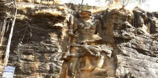 Rock Cut Mountain Statue of Lord Narasimha