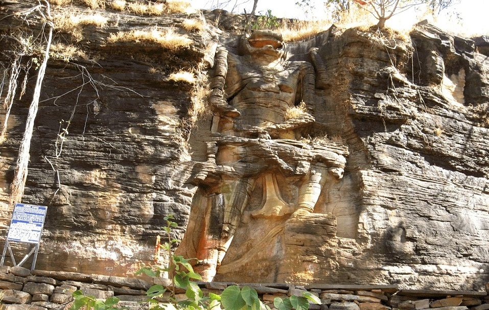 Rock Cut Mountain Statue of Lord Narasimha
